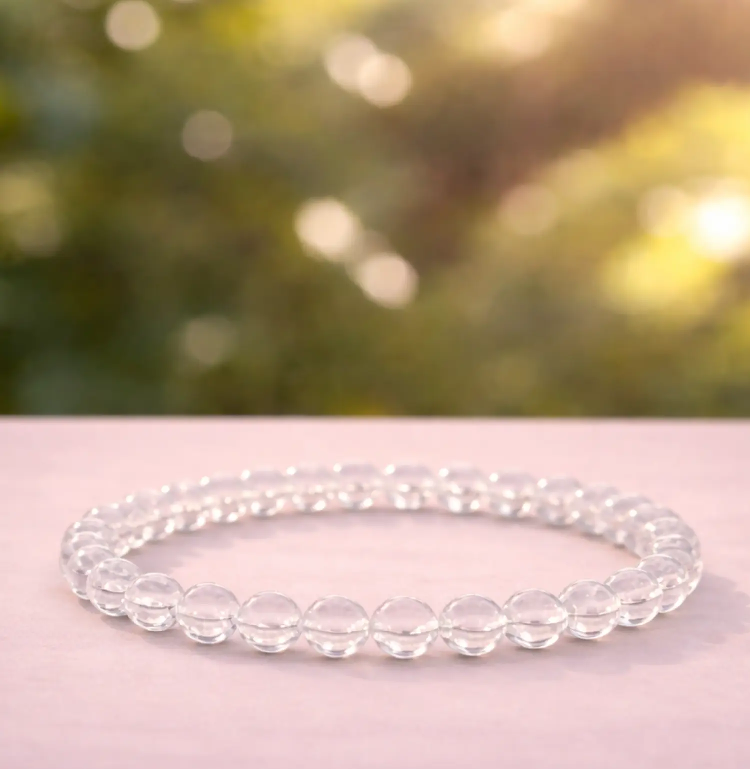 Clear Quartz Crystal Bracelet Natural