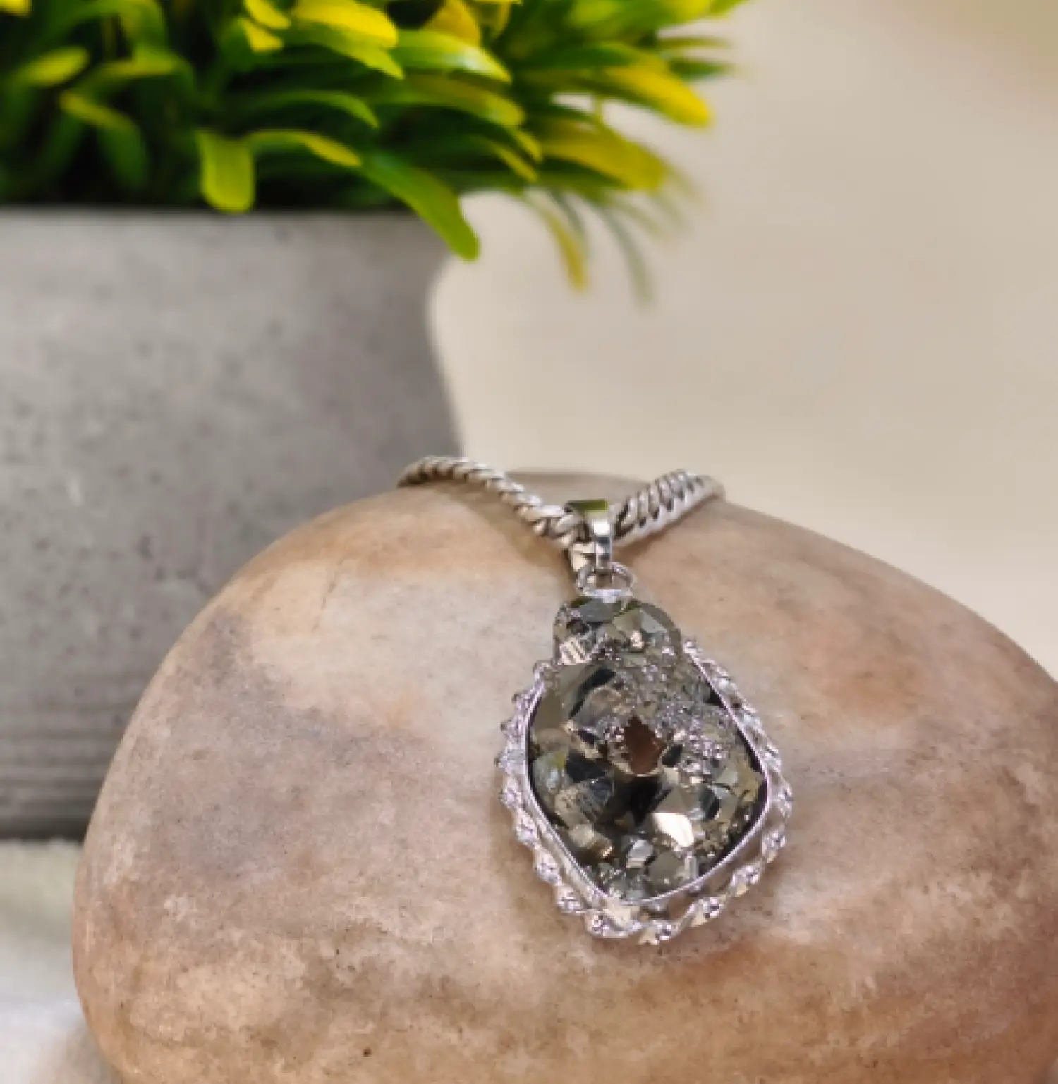 Pyrite Pendant for Protection & Wealth