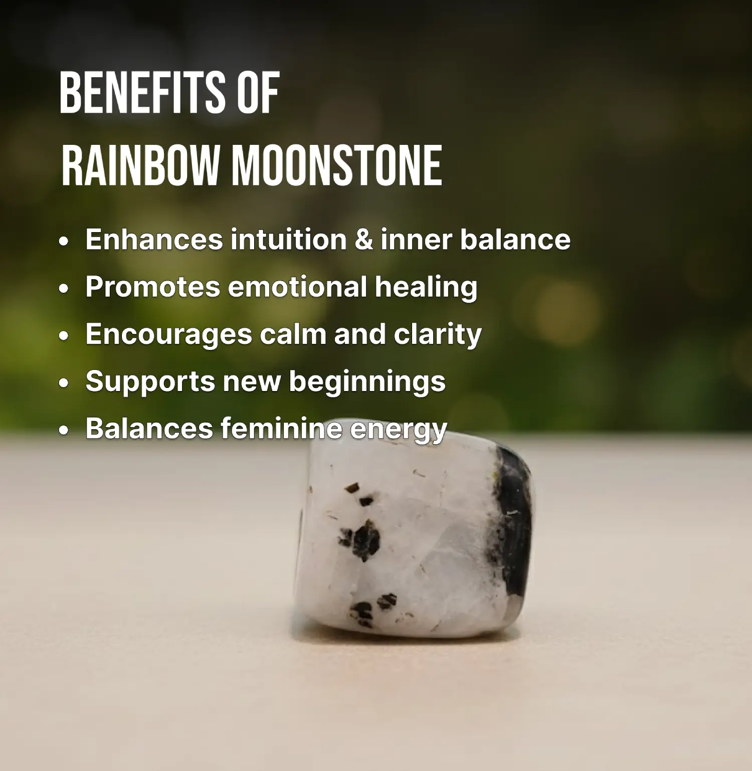 Rainbow Moonstone Tumble Stone Info