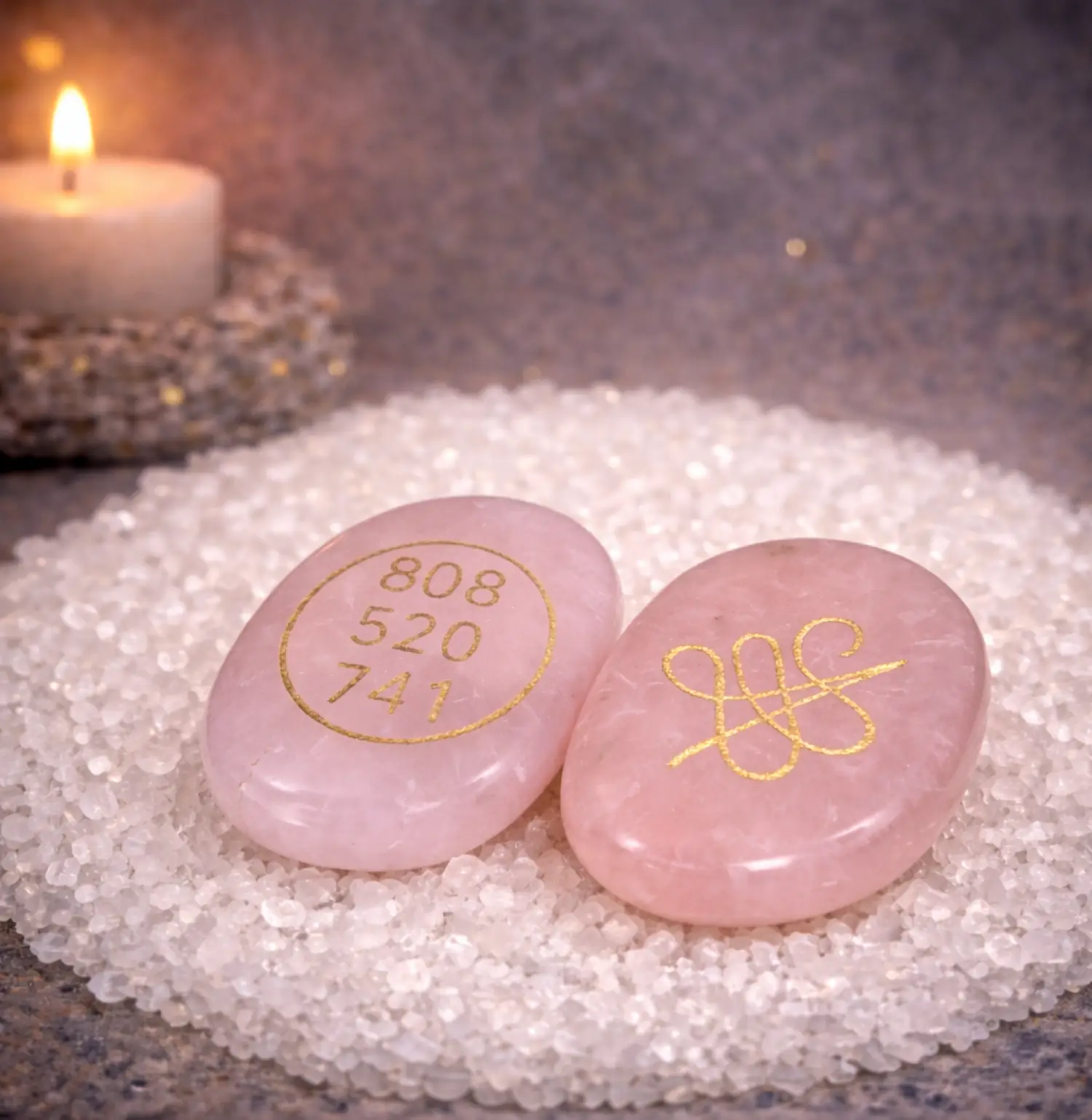 Rose quartz Crystal Zibu coin