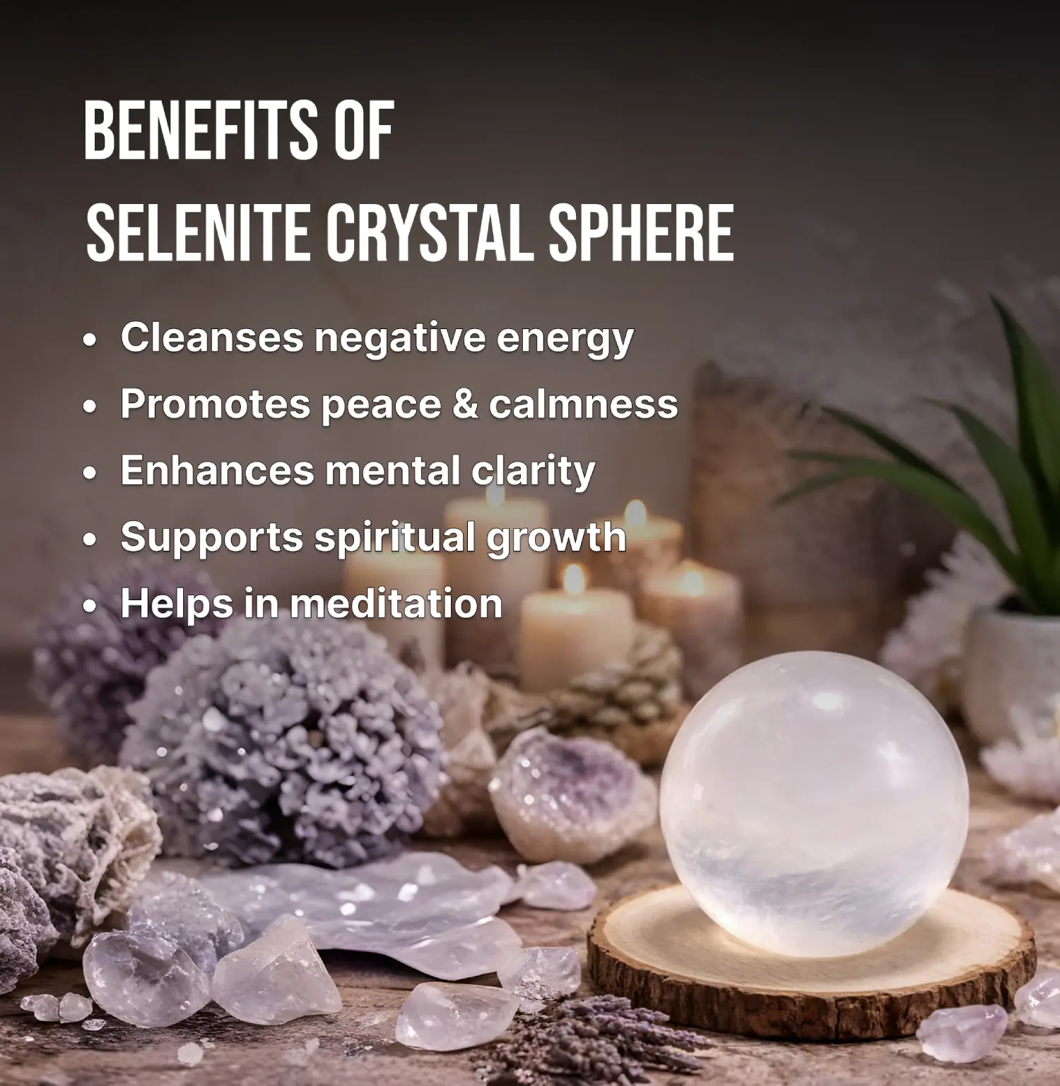 Selenite Crystal Sphere Info