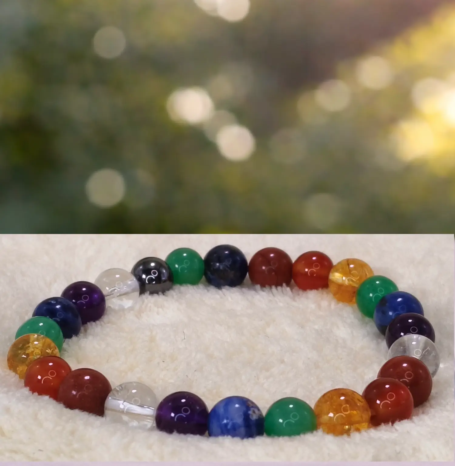 Seven Chakra Crystal Bracelet Natural