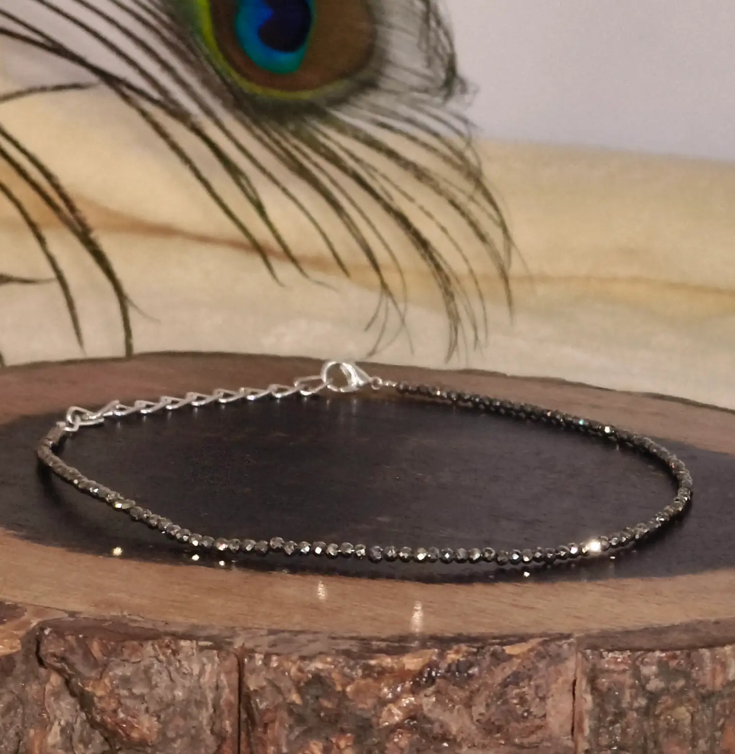 Pyrite Crystal Anklet