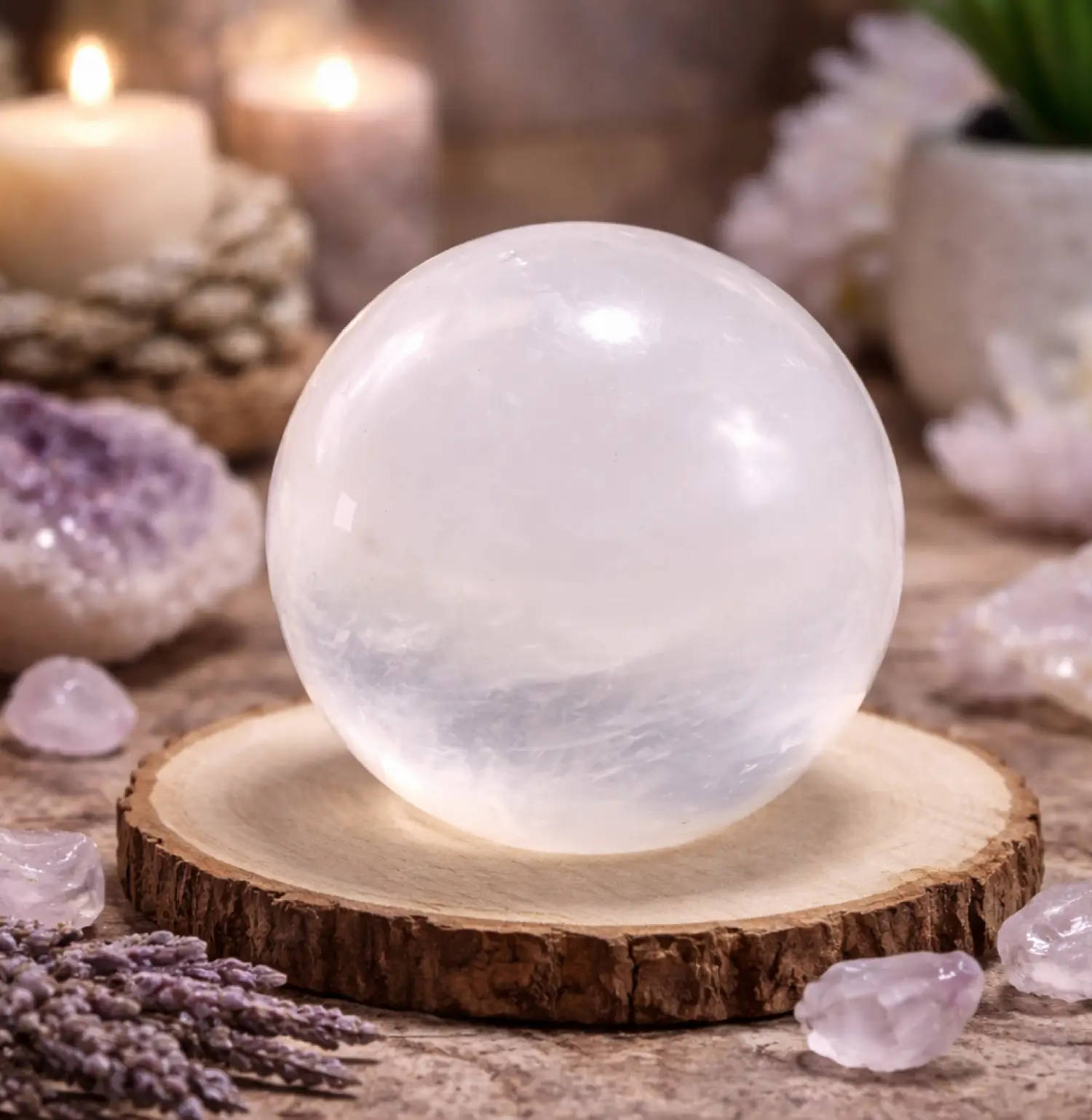 Selenite Crystal Sphere