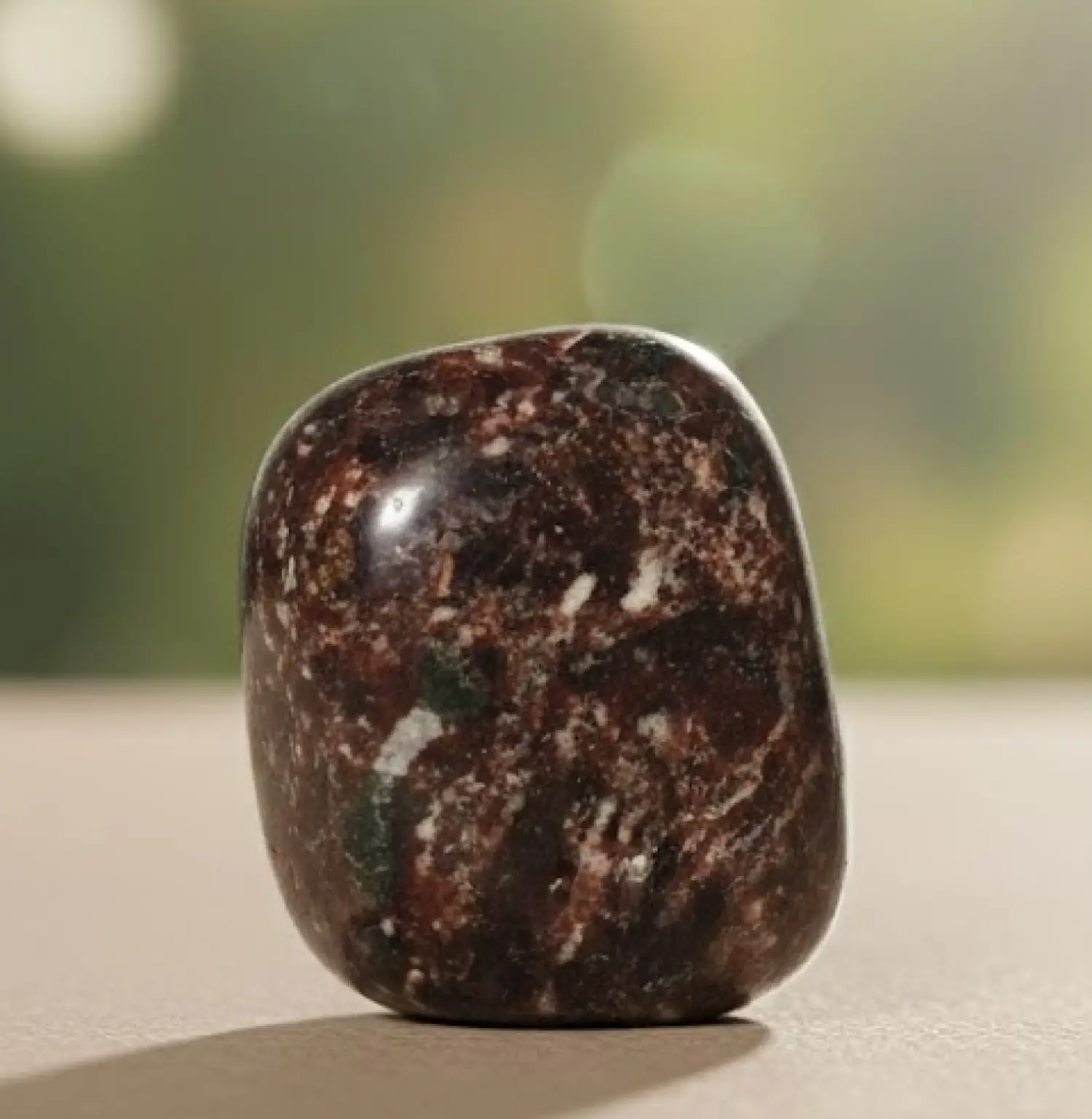 tumbled garnet stone