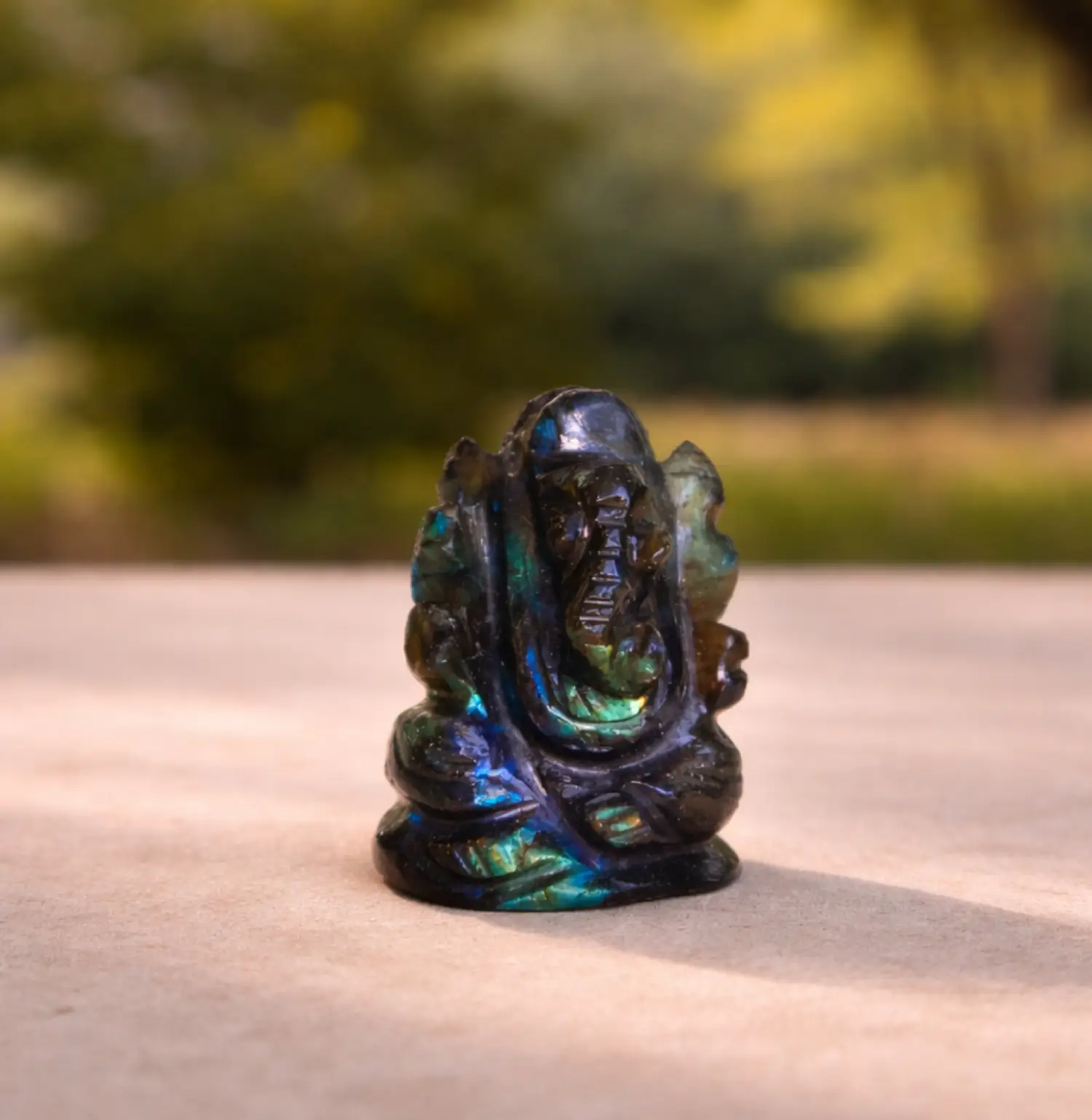 Labradorite Crystal Pocket Ganesha Natural