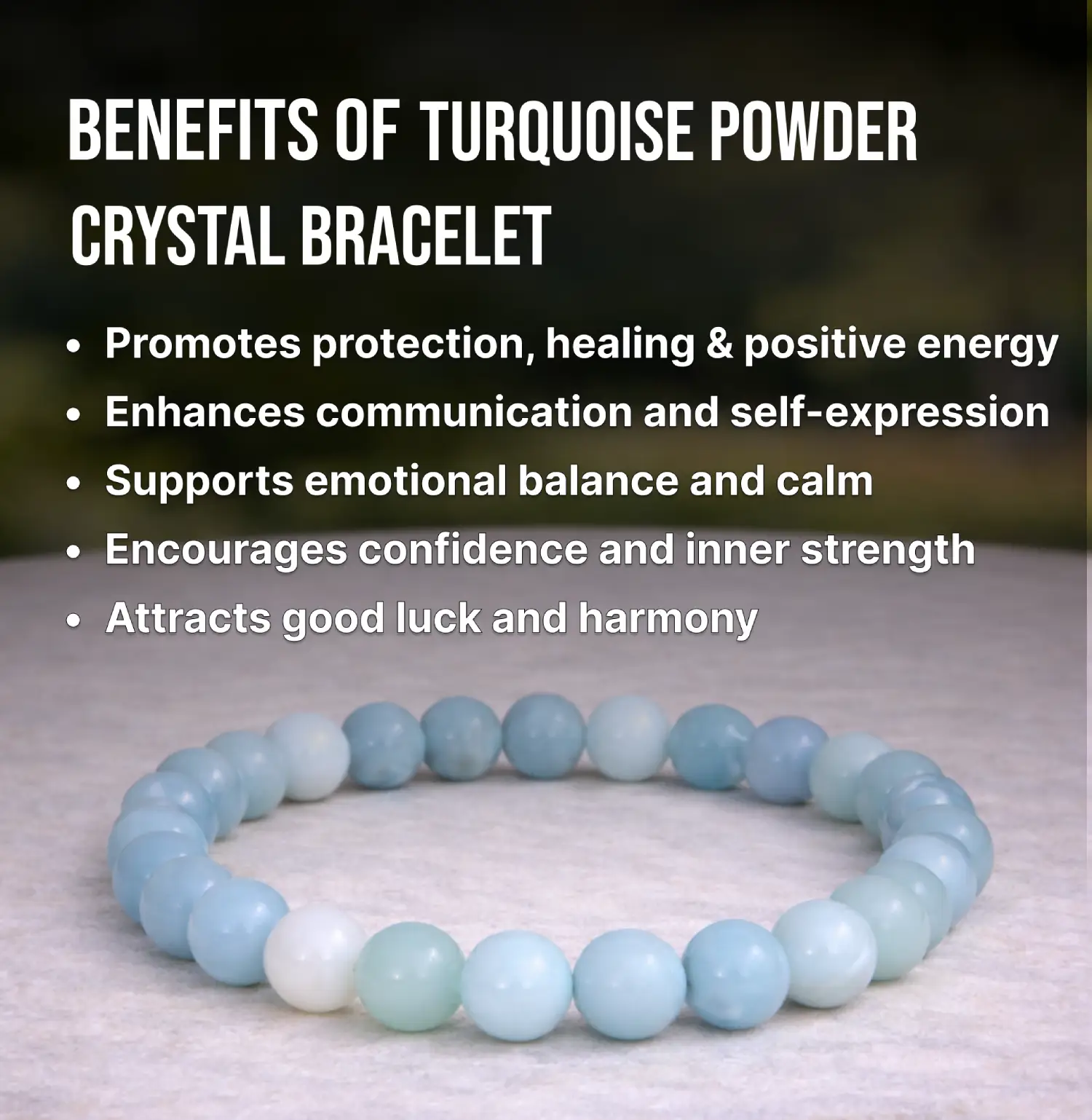 Turquoise-Powder-Crystal-Bracelet-lnfo