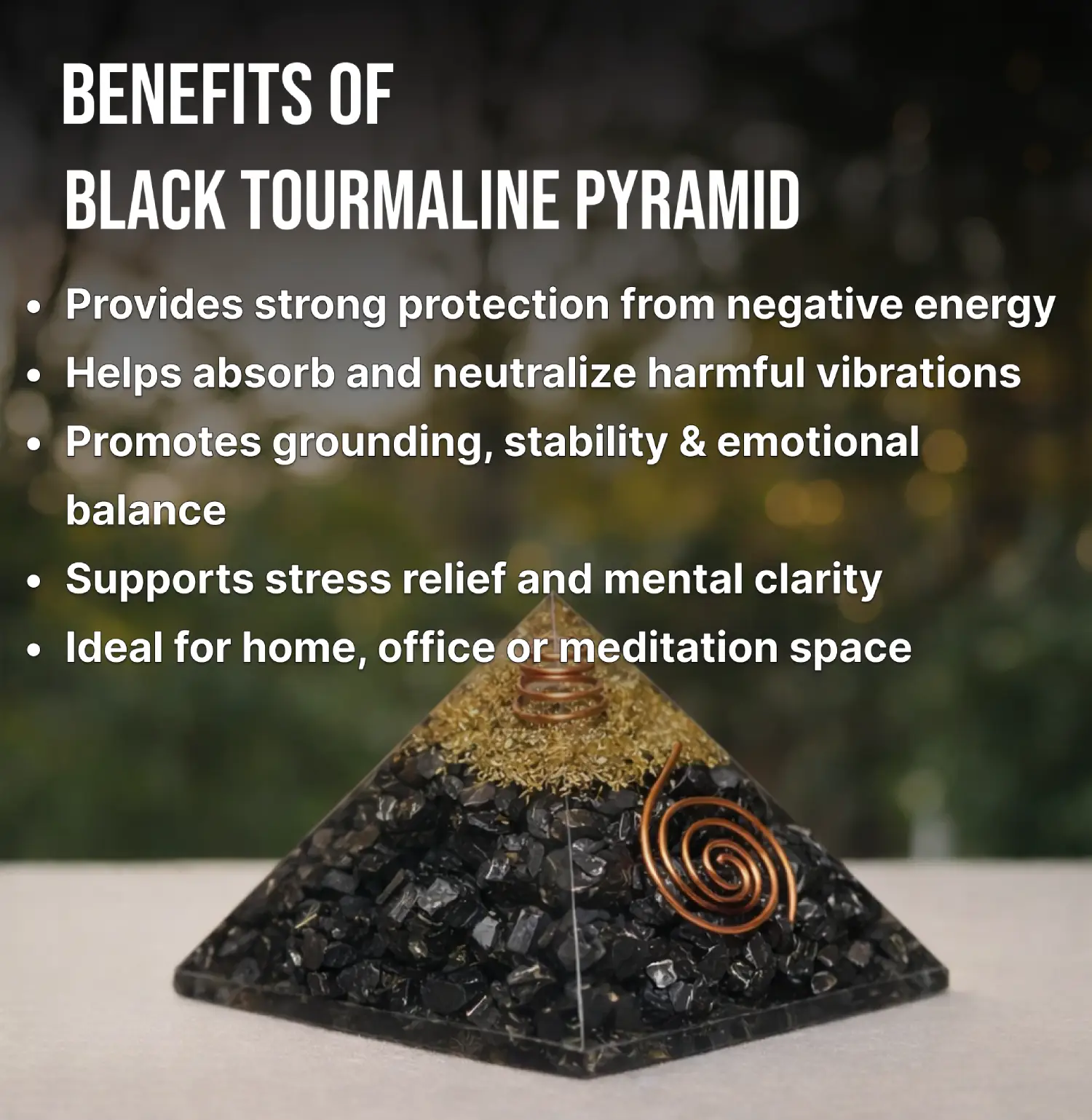 Black Tourmaline Pyramid Info