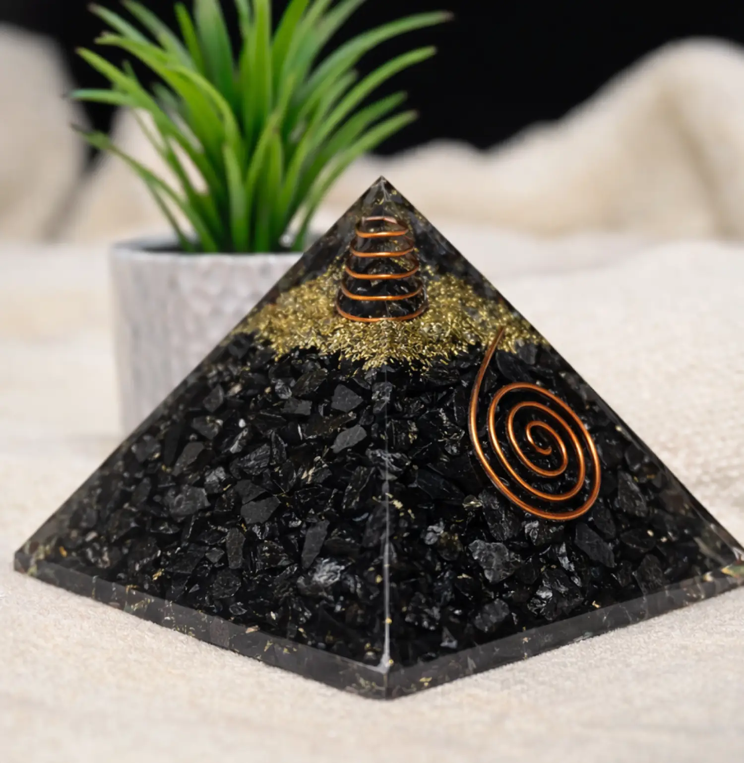 Black Tourmaline Tumble Pyramid