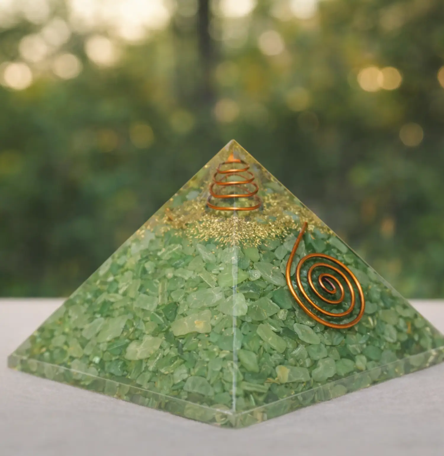 Green Jade Pyramid Natural