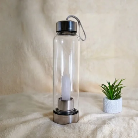 Clear Quartz Crystal Bottle