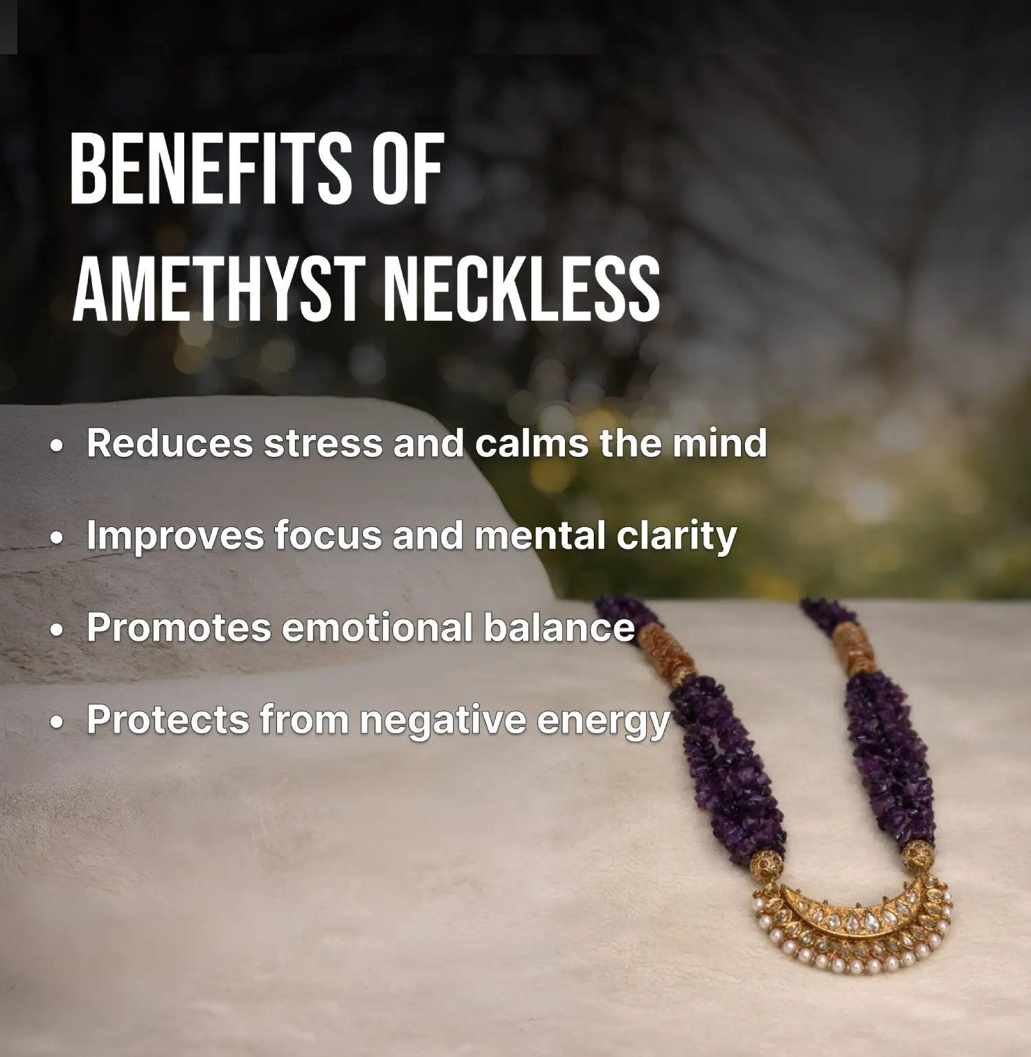 Amethyst Crystal Necklace - Image 3