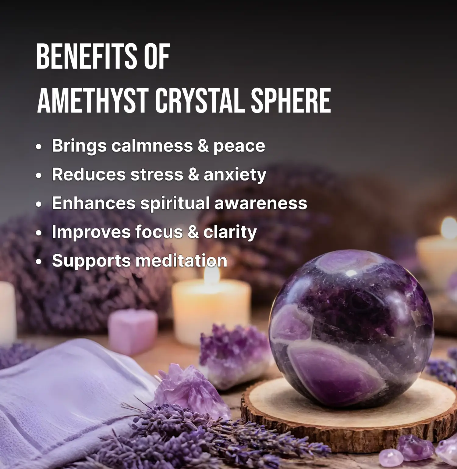Amethyst Crystal Sphere - Image 3