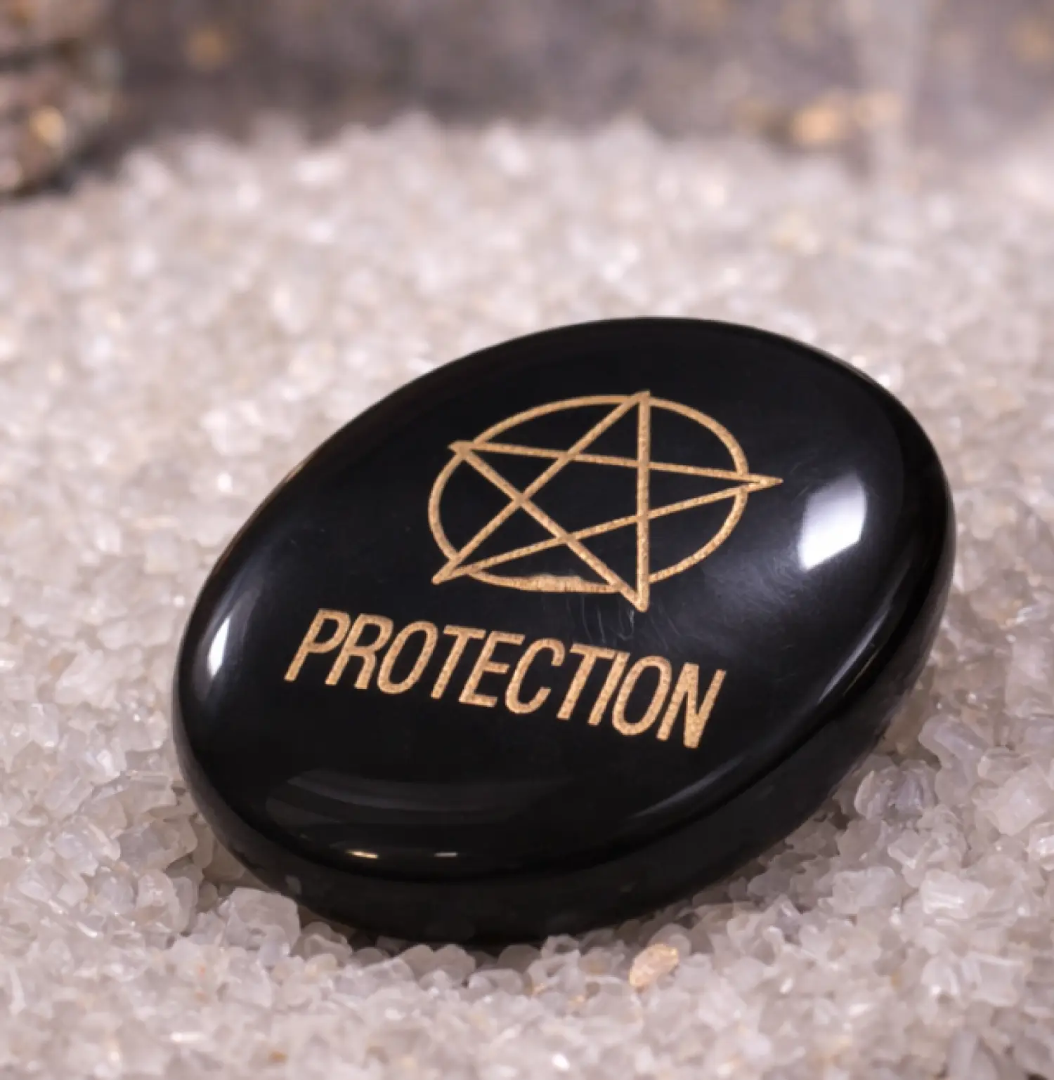 Black Agate Protection Zibu Coin - Image 2