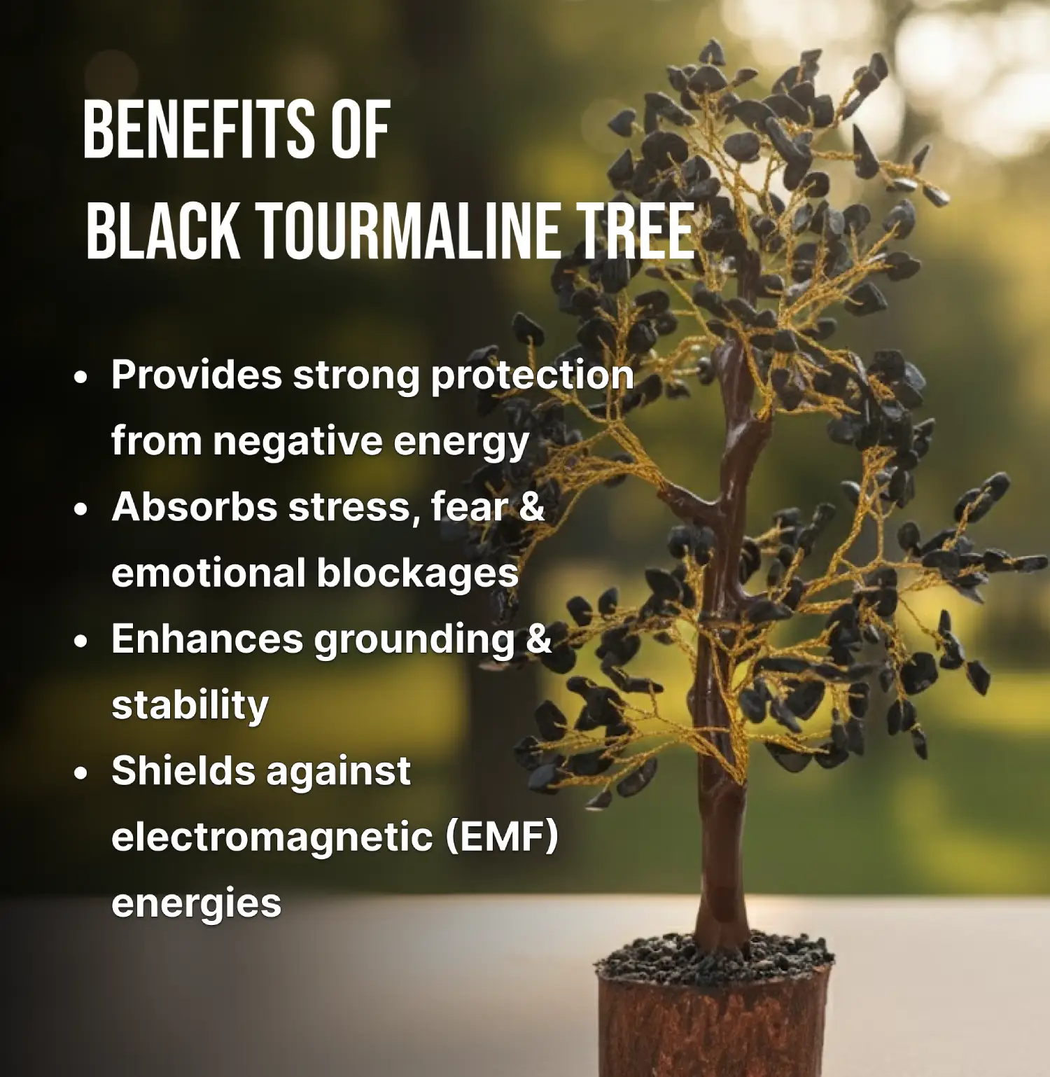 Black Tourmaline Crystal Tree 300 Beads - Image 3