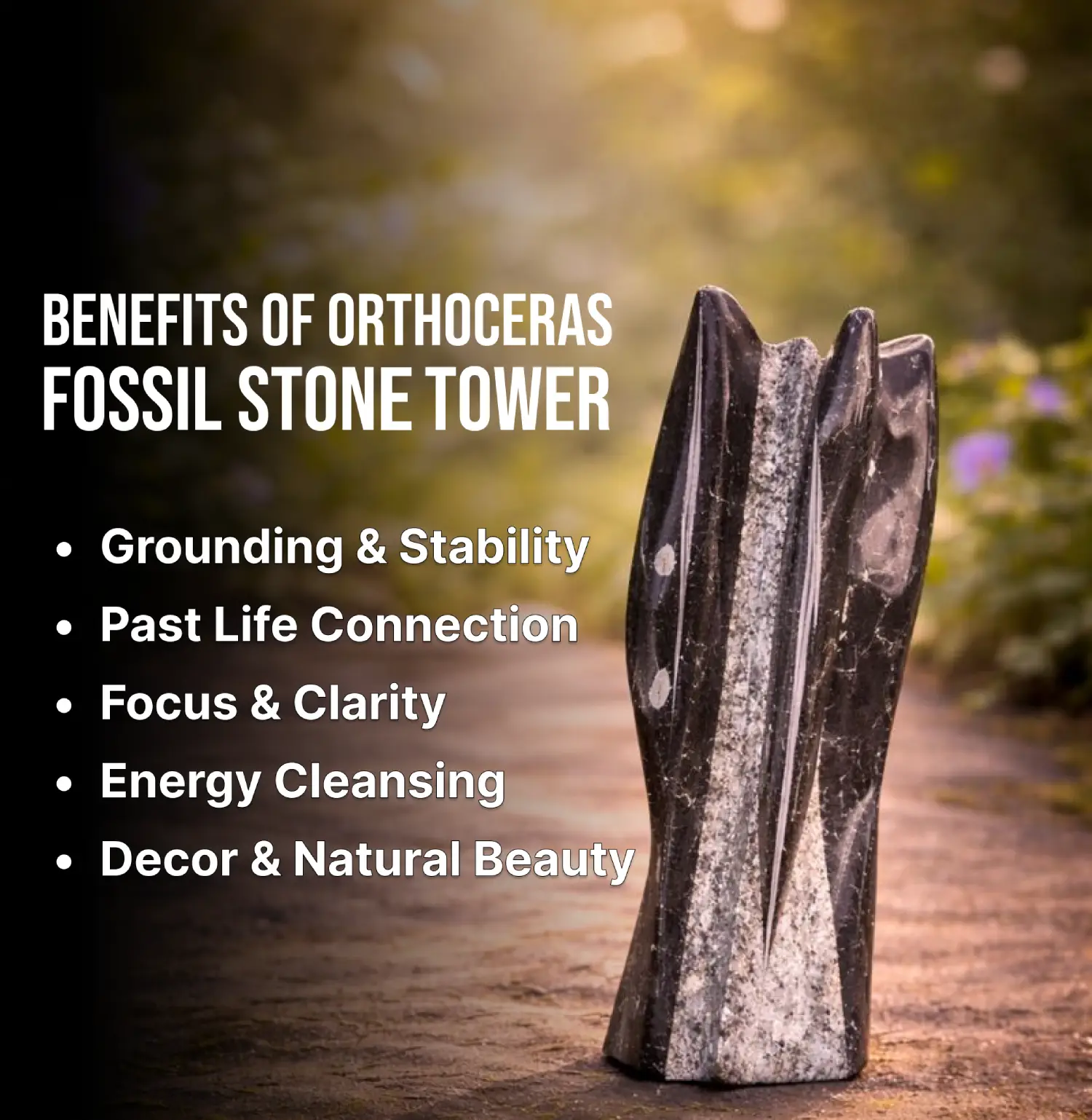 Orthoceras Fossil Stone Tower - Image 3