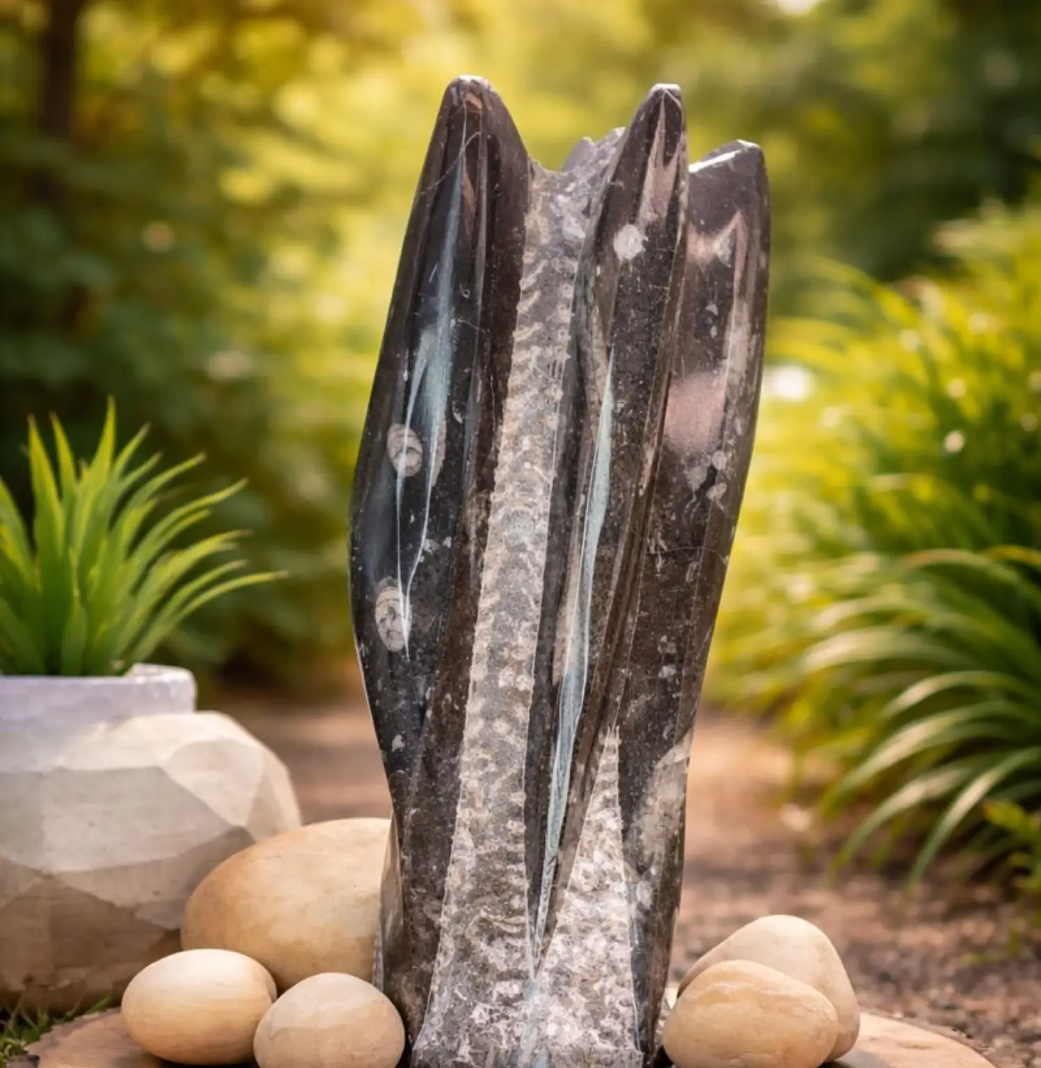 Orthoceras Fossil Stone Tower - Image 2