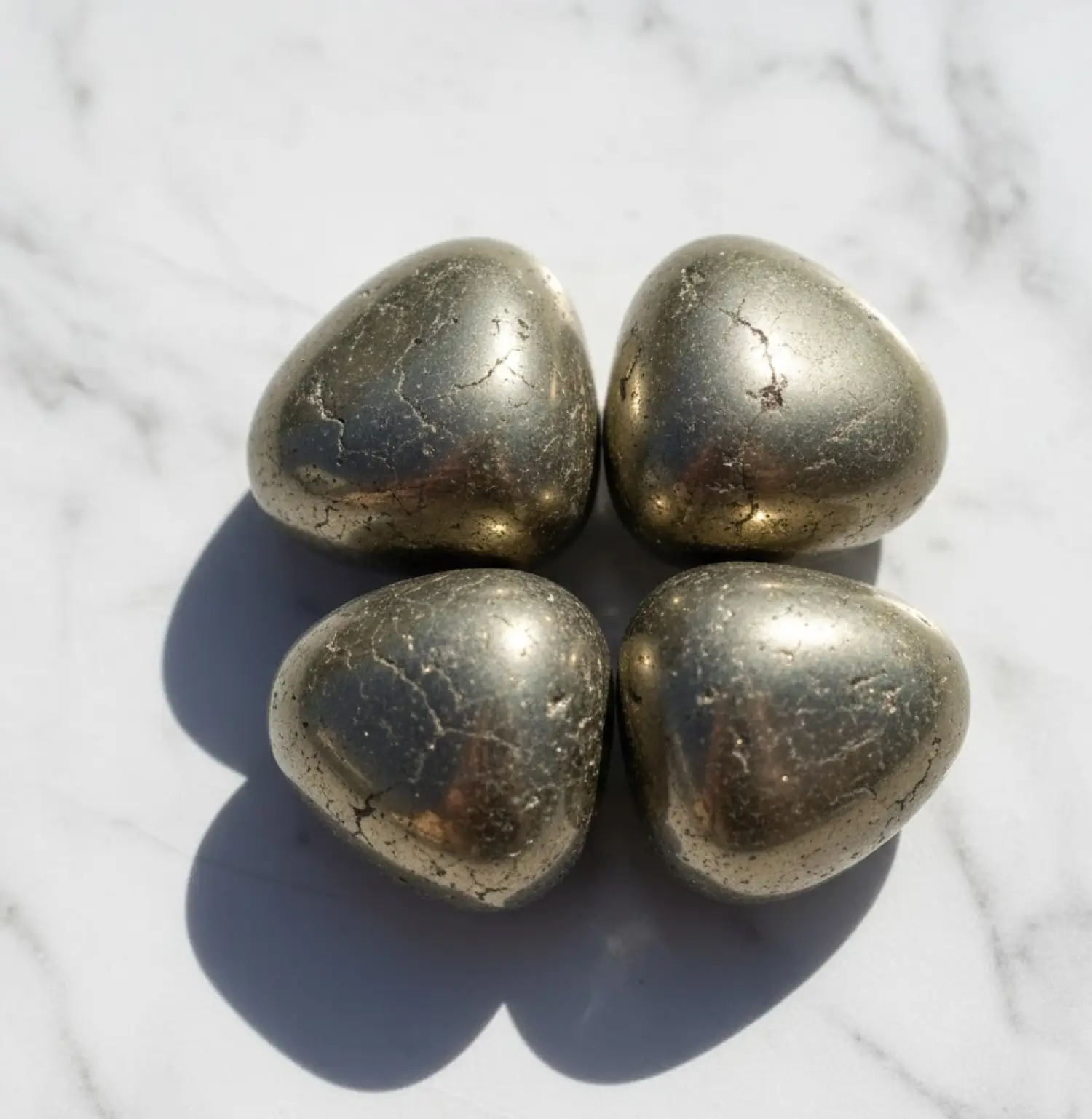 Pyrite Tumble Stone 2cm (pack of 4) - Image 3