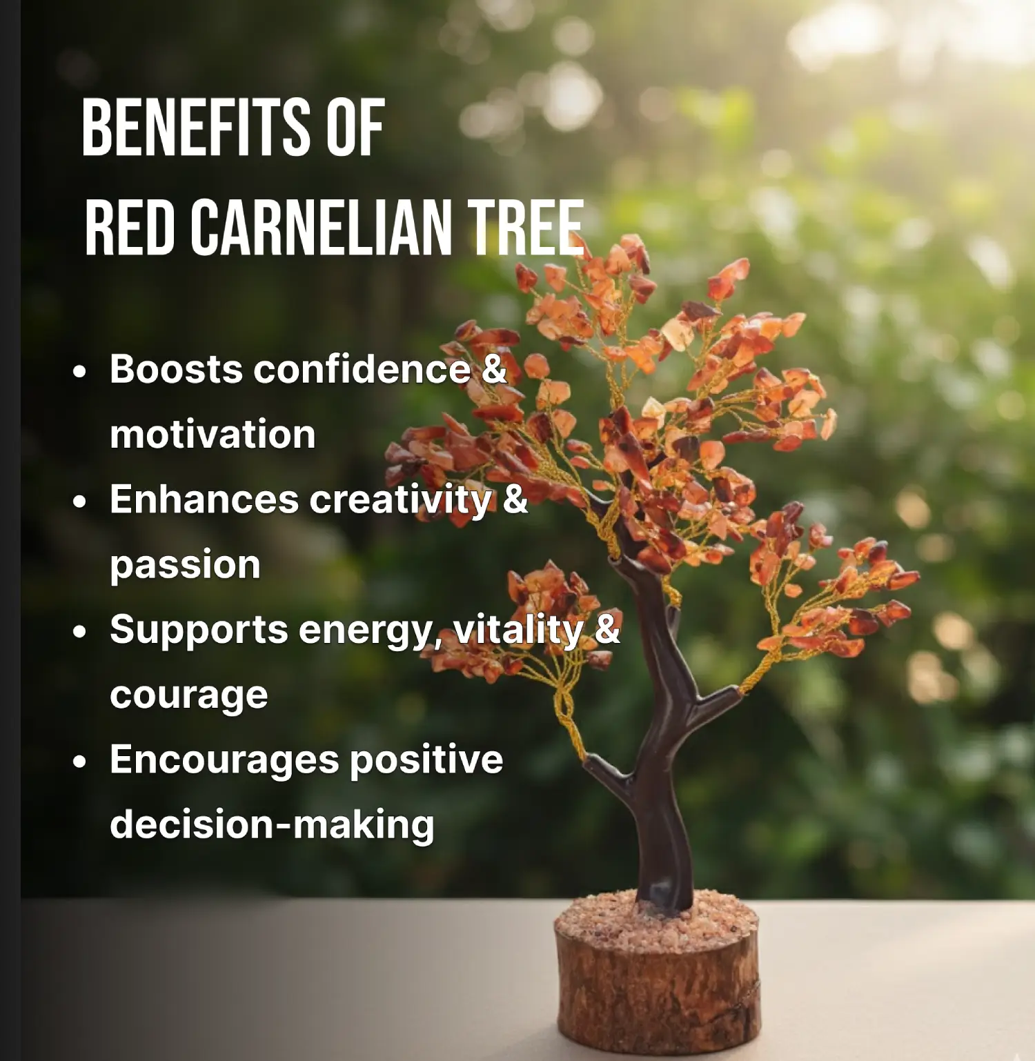 Red Carnelian Crystal Tree - Image 3
