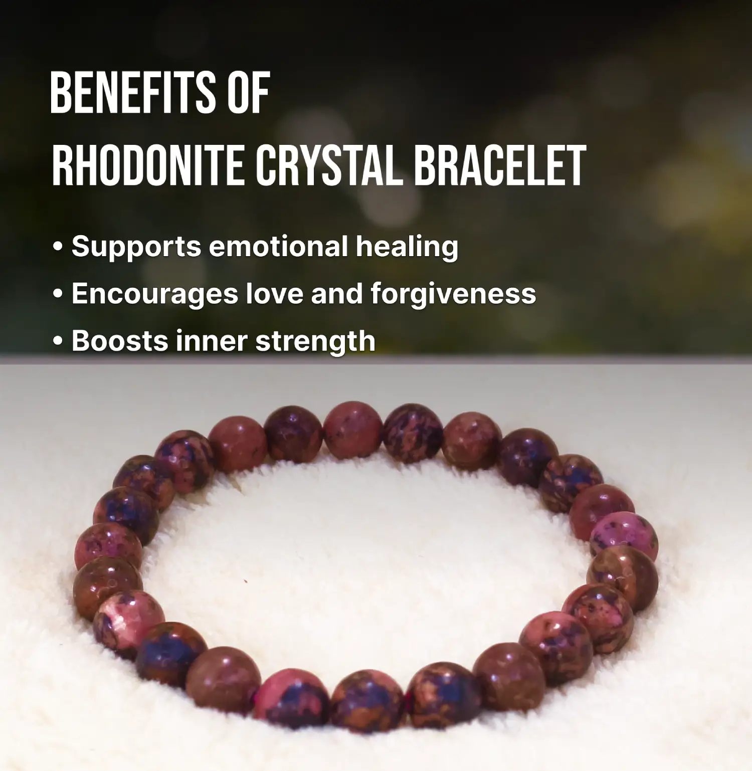 Rhodonite Crystal Bracelet - Image 3