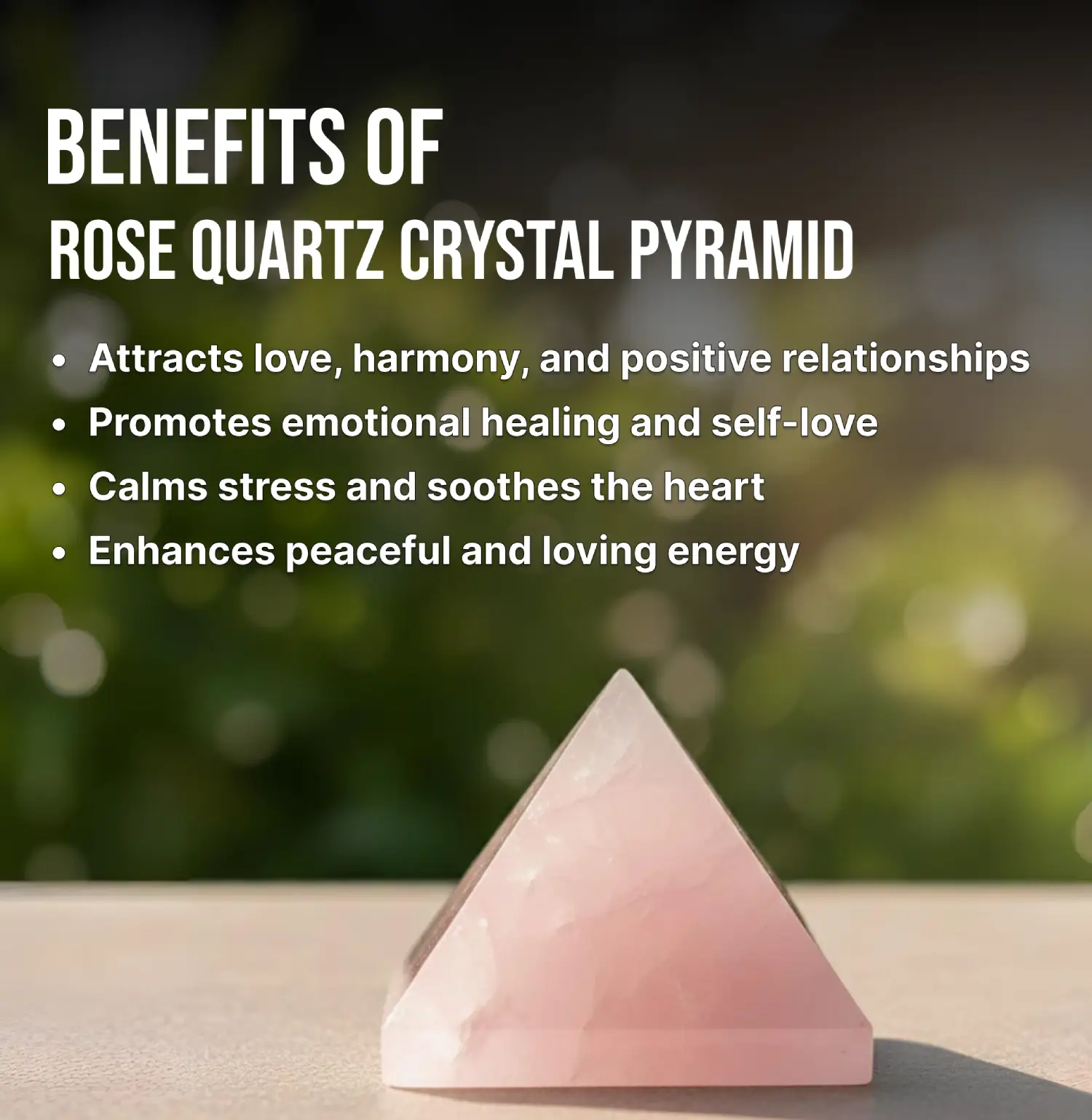 Rose Quartz Crystal Pyramid - Image 3