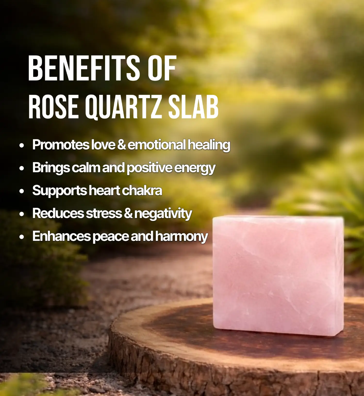 Rose Quartz Crystal Slab - Image 3