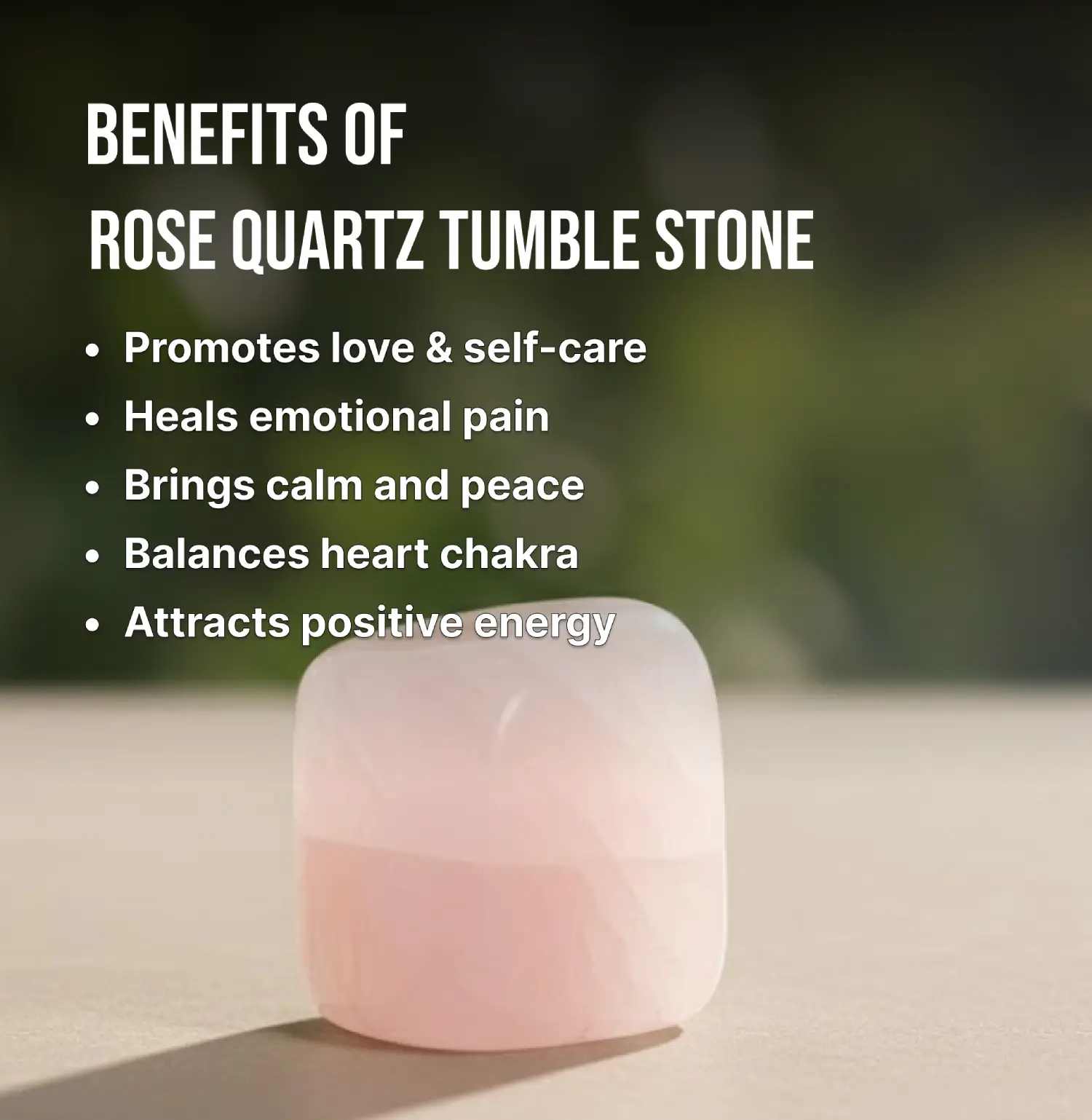 Rose Quartz Tumble Stone 2cm (pack of 4) - Image 4