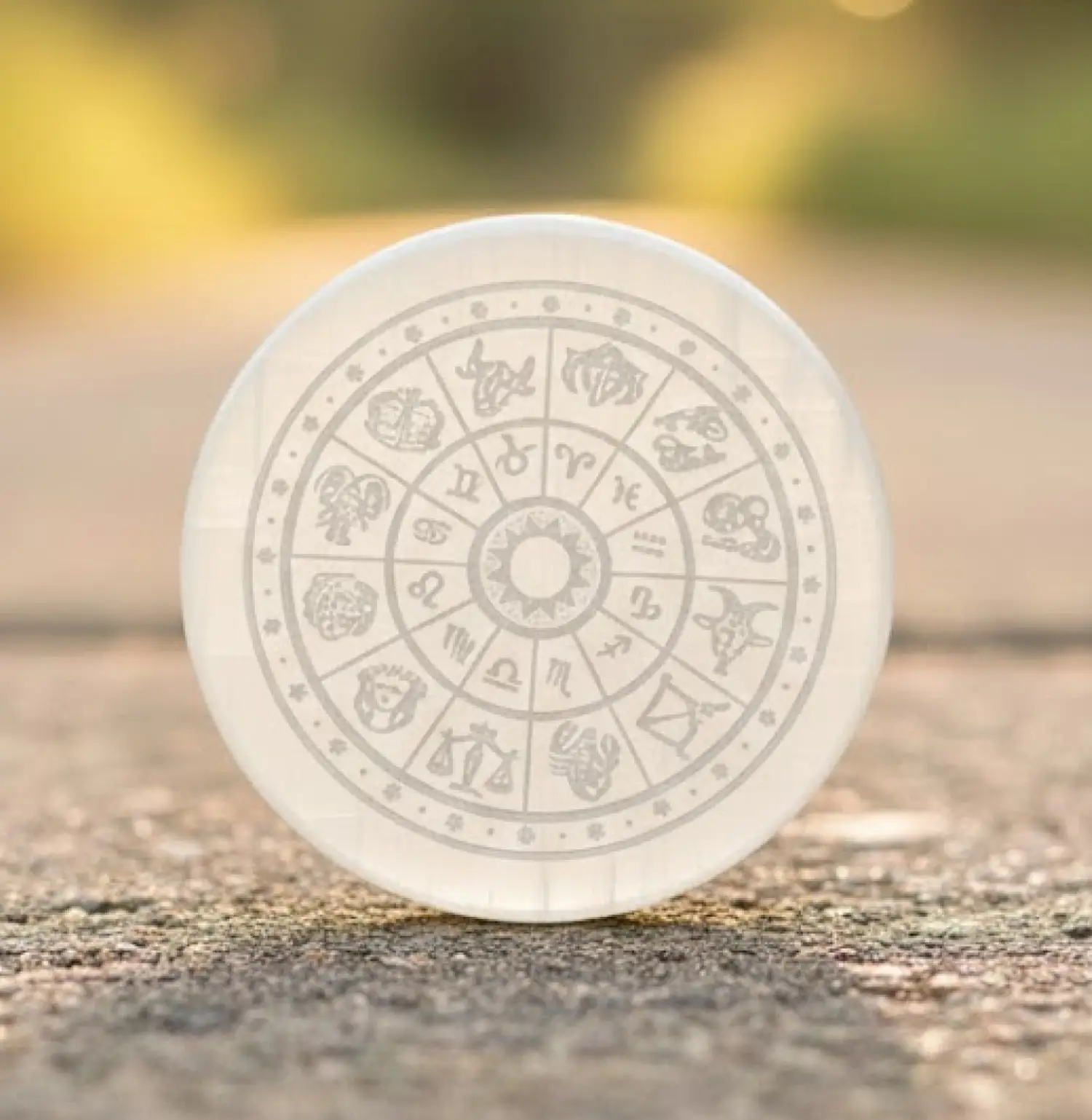 Selenite Charging Plate with 12 Zodiac Signs - Image 2