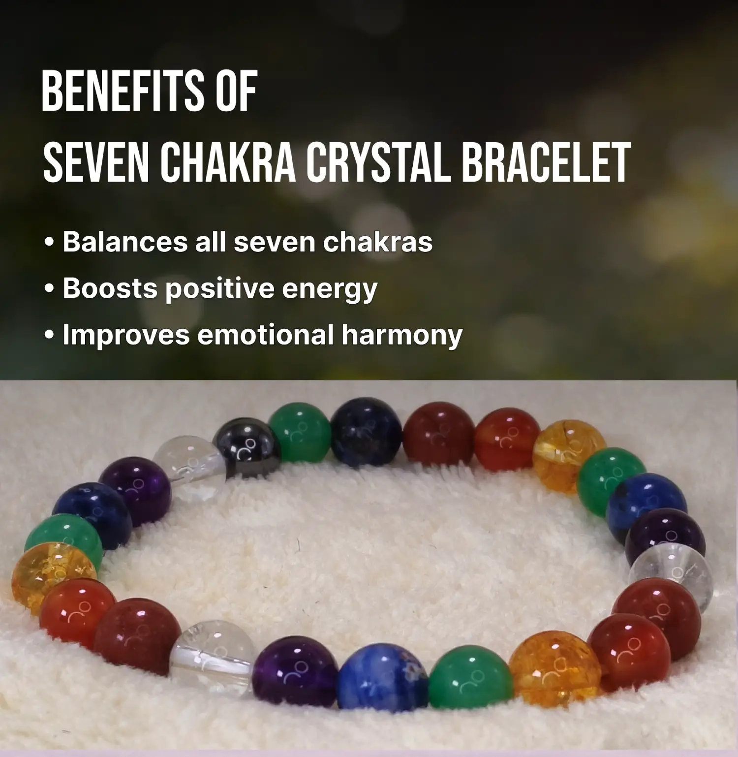 Seven Chakra Crystal Bracelet - Image 3