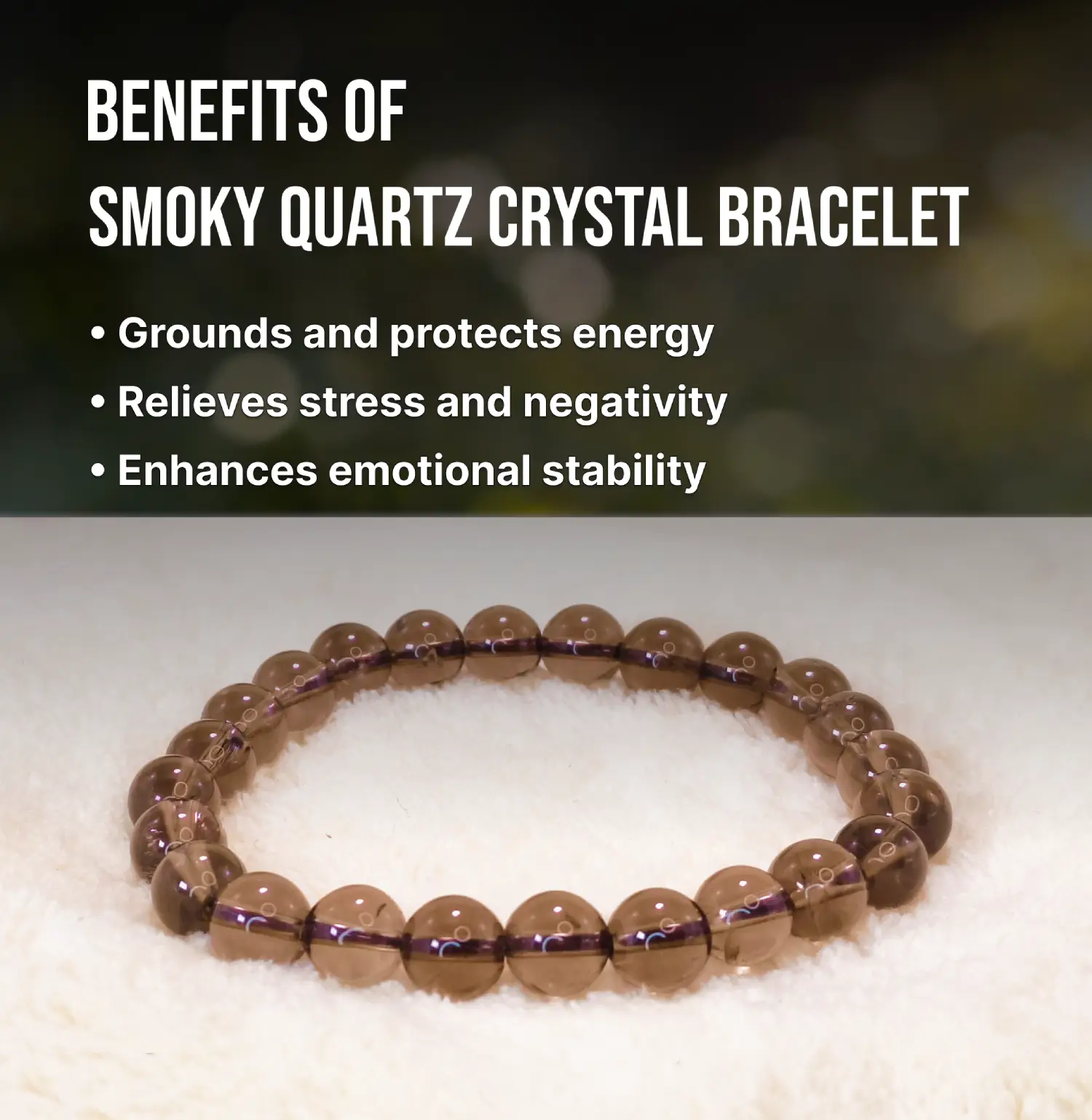 Smoky Quartz Crystal Bracelet - Image 3
