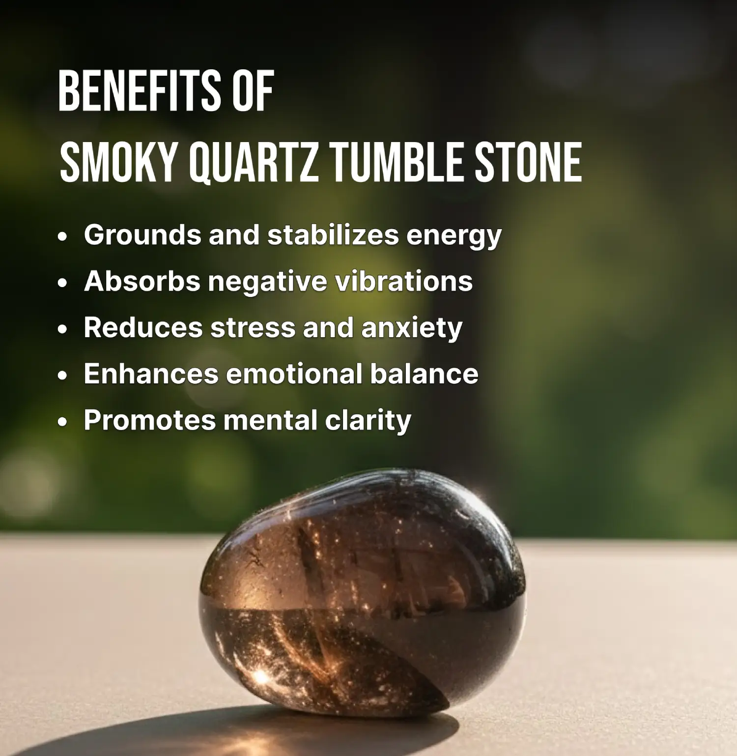 Smoky Quartz Tumble Stone 2cm (pack of 4) - Image 4