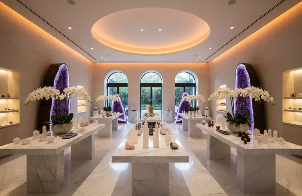 showroom crystal healing space