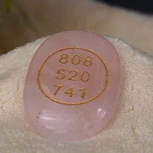 Rose Quartz Crystal Zibu Coin